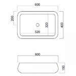 Раковина накладная 60 см Cielo Shui SHLAA60- фото3