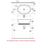 Раковина накладная 60x40 Globo Forty3 SC012.BI - фото2