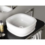 Artceram AZULEY Раковина накладная 45х45 см, без отв под смеситель, со слив переливом, цвет белый- фото3