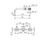 Palazzani Formula Elle встроенный смеситель для раковины, хром- фото2