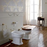 Sbordoni Palladio Напольный унитаз 43х36см, со сливом в пол, цвет: белый- фото