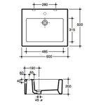 Раковина подвесная или накладная Simas Frozen FZ10 - фото2