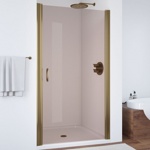 Душевая дверь в нишу Vegas Glass EP 90 05 05 профиль бронза, стекло бронза- фото