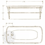 Ванна акриловая Migliore Olivia console- фото2