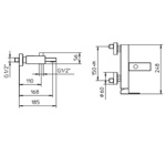 Palazzani Qadra смеситель для ванны хром- фото2