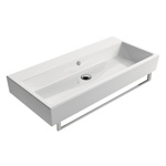 GSI Kube Раковина с переливом 100x47 без отверстия под смеситель, цвет белый- фото