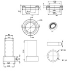 Сифон керамический для унитаза Burlington С29 JET черный- фото2
