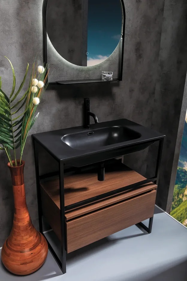 Мебель для ванной комнаты Armadi Art Loft 80 см black
