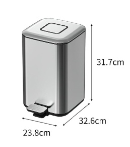 Ведро квадратное золото матовое Boheme Q, MatGold- фото2