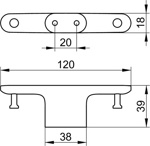 KEUCO EDITION 400 Двойной крючок, хром- фото2