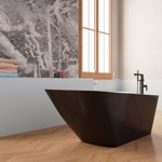 Ванна Frank F6106 White/Black отдельностоящая.- фото4