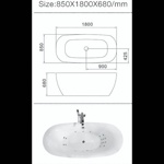 Гидромассажная ванна Frank F162 180x85- фото4