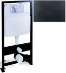 Инсталляция Boheme с чёрной матовой кнопкой 666+664-B- фото