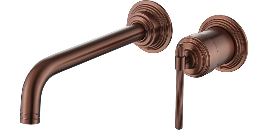 Смеситель для умывальника из стены Boheme ETERNA COPPER BRUSHED 175-CB- фото