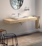 Artceram Gio Evolution Раковина встраиваемая 60х37 см, с 1 отв под смеситель, с переливом, цвет белый- фото