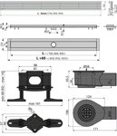 Водоотводящий желоб AlcaPlast APZ13 Stream, со стальной дизайнерской решеткой 75см- фото3