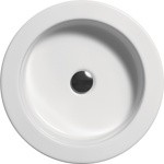GSI Traccia Раковина накладная без перелива диаметром 45хh14см, без отв. под смеситель, цвет белый- фото2
