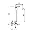 Palazzani Wild Color высокий смеситель для раковины нерж сталь- фото2