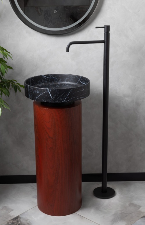     Boheme Corian Nero Marquina+Red Wood