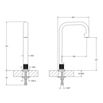 Gessi Inciso- Отдельно стоящий излив. Н: 314мм, цвет: black XL- фото2