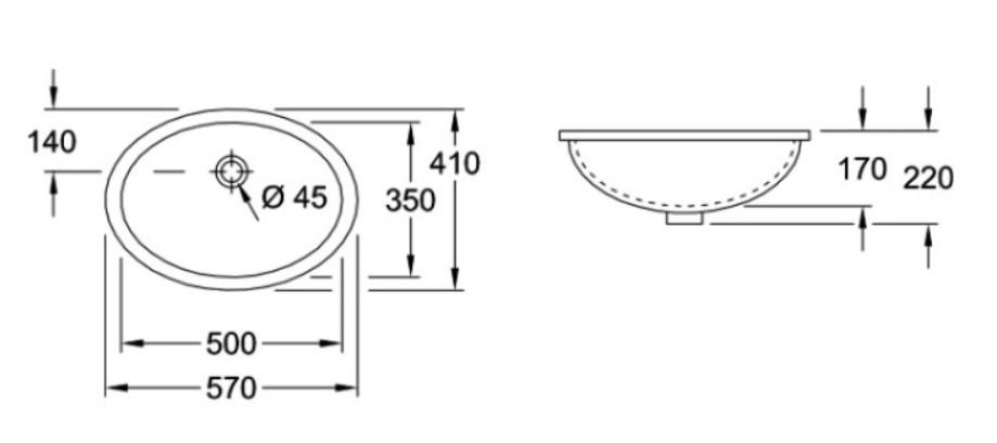   Villeroy & Boch Evana 61470001 , 50x35 