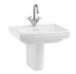 Раковина Burlington Riviera RIV1 NTH 580 мм квадратной формы - фото6