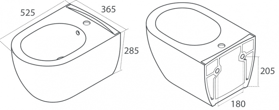 Биде подвесное Boheme Bianca - фото3