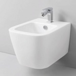 Artceram A16 MINI Биде подвесное 36х45 см, с 1 отв под смеситель, с креплениями, цвет белый- фото
