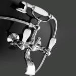 Palazzani Porter смеситель для ванны с душевым гарнитуром хром- фото