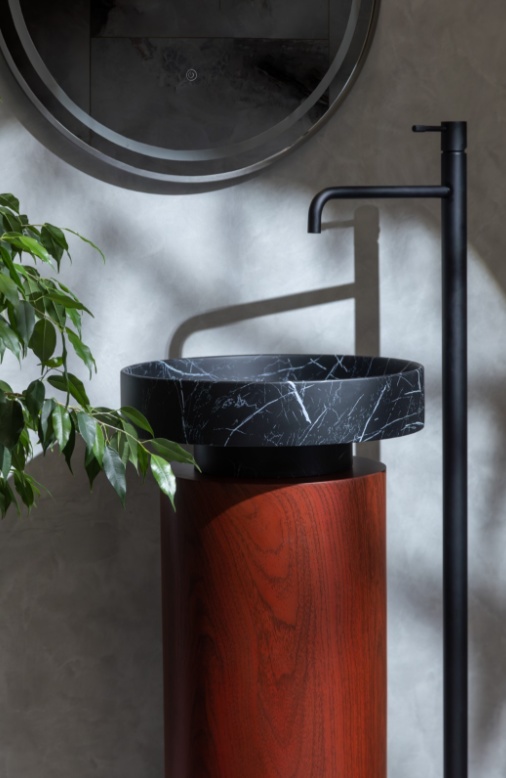     Boheme Corian Nero Marquina+Red Wood