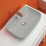 Kerasan Tribeca Раковина встраиваемая/накладная, 60х43см,с 1 отверстием под смеситель, цвет: Grigio matt- фото