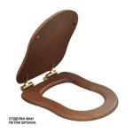 Caprigo BORGO Сиденье для унитаза BORGO, морилка/бронза- фото2