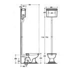 Унитаз напольный с высоким бачком и цепочкой BELLA MIGLIORE Bella BLH BICR- фото3