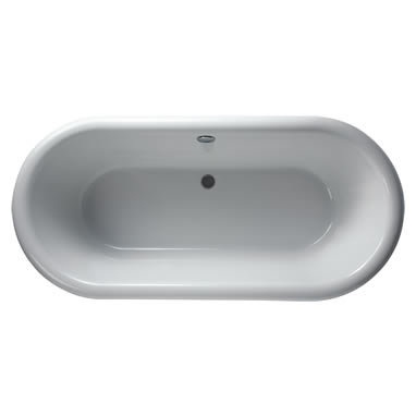 Ванна акриловая Burlington London 180 c встроенным сливом-переливом- фото2