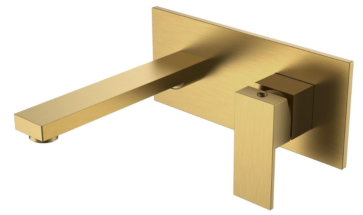 Смеситель для умывальника или ванны из стены Boheme Qubic Bronze 475-BR- фото