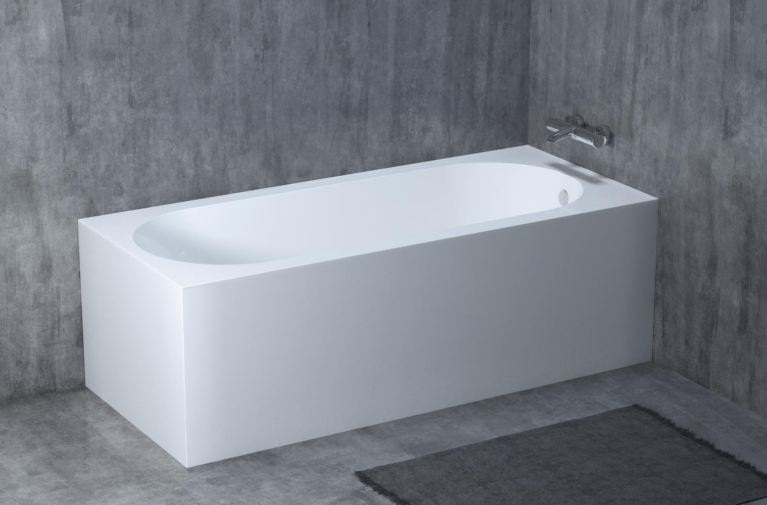 Встраиваемая ванна из камня Salini Ornella 1700 х 700 х 590/610 мм