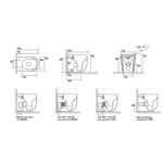 Kerasan Nolita Унитаз безободковый пристенный 55х35 см, с креплениями WB5N, цвет Бургундский матовый- фото2