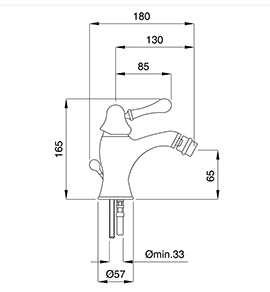 Смеситель для биде Bugnatese Maya 8923- фото3