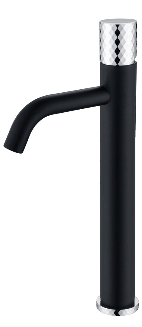 Смеситель Boheme Stick 122-BCR для раковины, black diamond chrome- фото