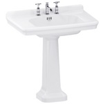 Раковина Burlington Guild 85 см на 1 и 3 отверстия с пьедесталом- фото