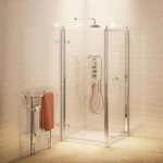 Душевая кабина с боковым экраном Burlington C20+C12 76x76- фото