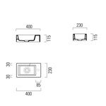 GSI Kube Раковина без перелива с 1отв. справа, цвет белый- фото3