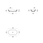 GSI Sand Раковина накладная/врезная сверху без перелива 60х38х14см, цвет белый- фото2