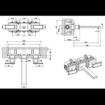 Gessi Eleganza Встраиваемый смеситель для раковины на 3 отверстия, без донного клапана, с изливом, цвет: золото- фото2