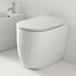 Kerasan Nolita Унитаз безободковый пристенный 55х35 см, с креплениями WB5N, цвет белый глянцевый- фото