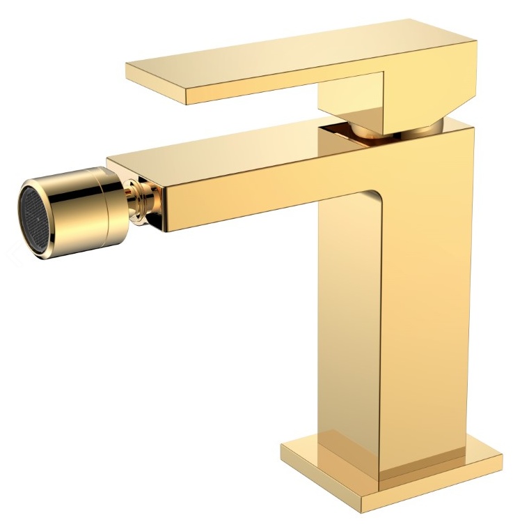 Смеситель для биде Boheme Qubic Shinny Gold 476-G- фото
