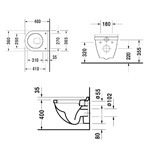 Duravit Starck 3 Унитаз подвесной Сompact, укороченная модель (360x485 мм), цвет: белый- фото2