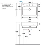 Раковина подвесная 60x50 Globo Classic SCQ60.BI - фото2