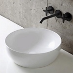 AZZURRA ELEGANCE CIRCLE раковина накладная 40х40см без отв. под смеситель , цвет белый- фото