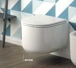 Artceram Gio Evolution Унитаз подвесной безободковый 37х55 см, с креплением, цвет белый- фото